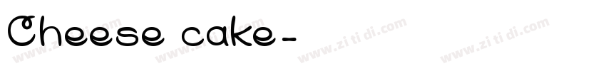 Cheese cake字体转换